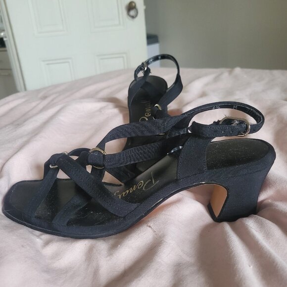 Black Strappy Heels - Picture 2 of 2